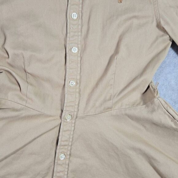 Polo Ralph Lauren Girls Cotton Chino Shirtdress Size 12 Flare - Picture 6 of 14